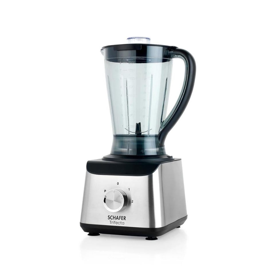 Mutfak Robotu Schafer Küçük Ev Aletleri Schafer Trifecta 1500W Çok Amaçlı Mutfak Robotu 2L Blender ve Doğrayıcı Inox