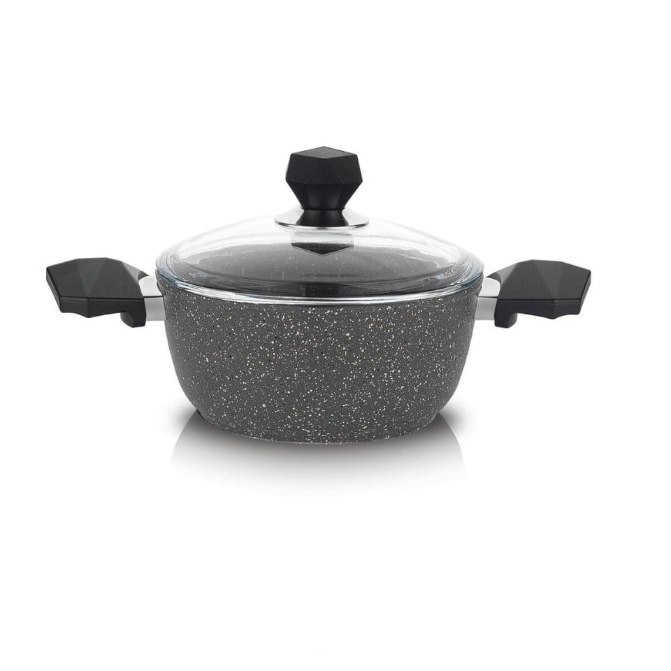 Schafer Wesen Yanmaz Yapışmaz Derin Tencere 20 Cm 2 Parça Gri