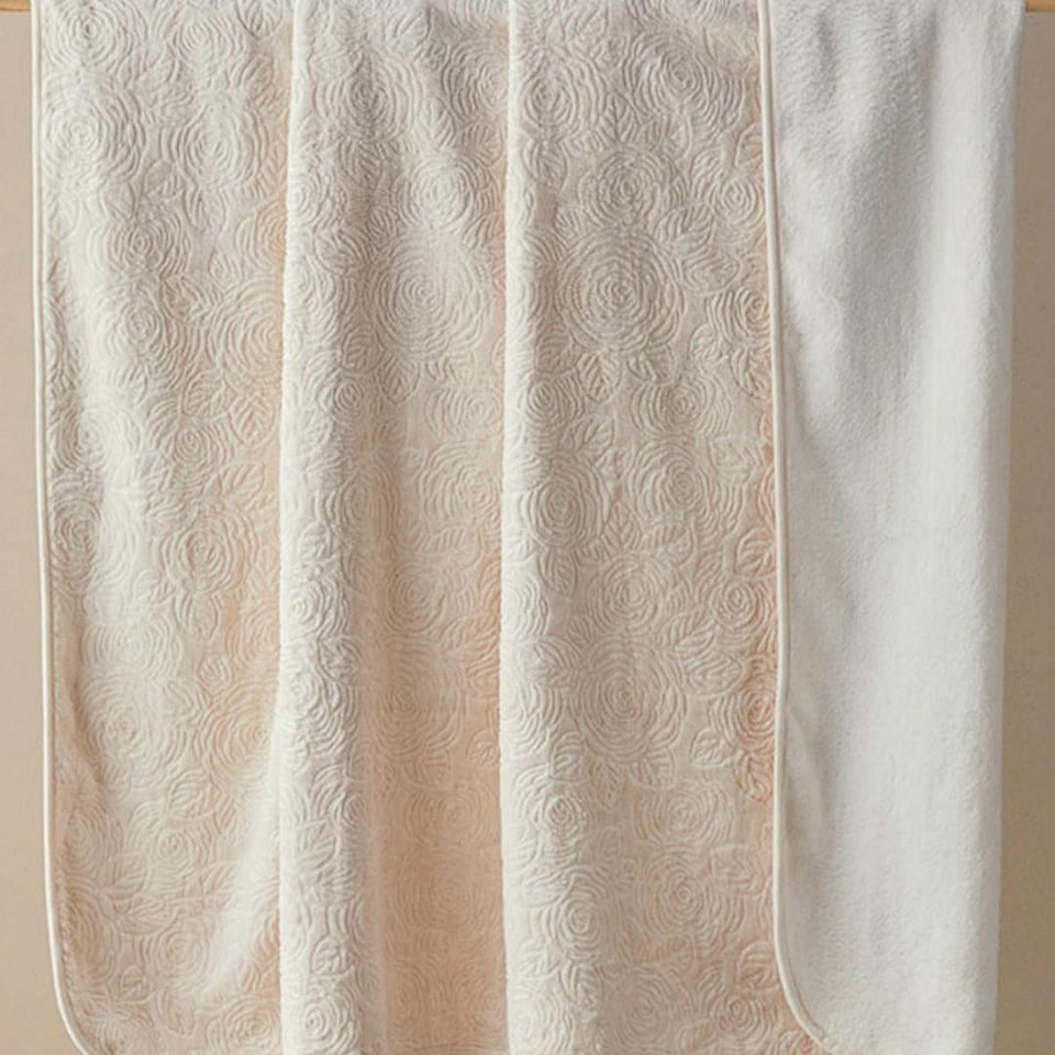 Çift Kişilik Battaniye English Home Shabby Rose Battaniye 200x220 Krem | Yiğit AVM