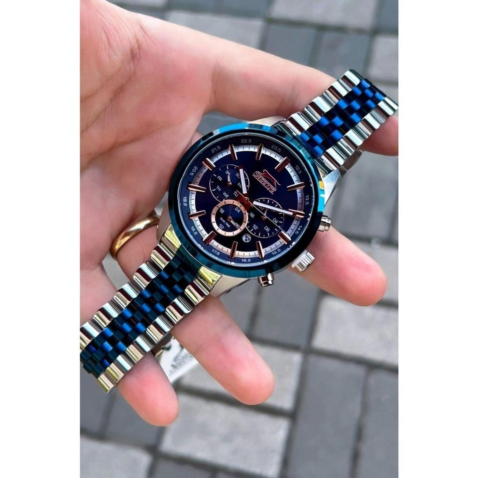 Saat Slazenger Slazenger SL.09.2204.2.02 Lacivert Çelik Erkek Kol Saati
