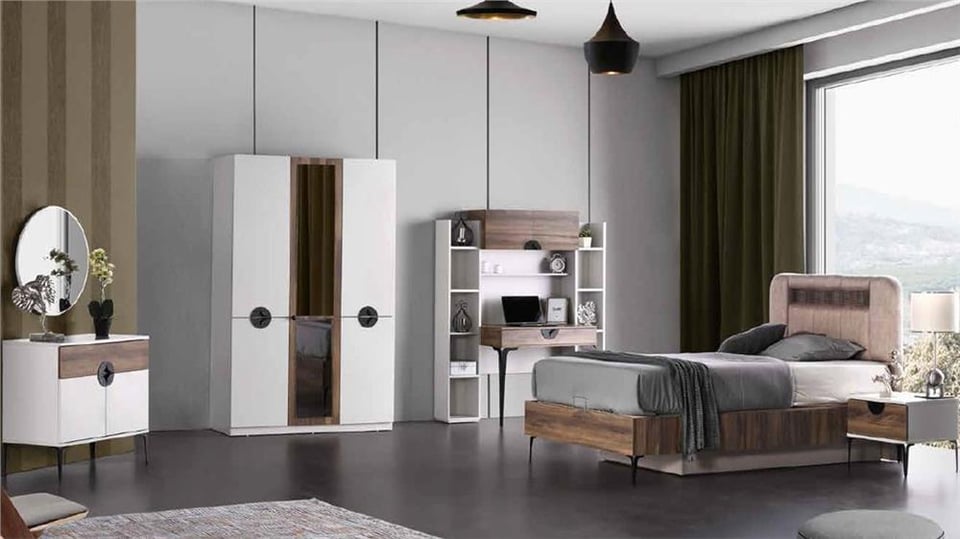 Soft Bazalı Genç Odası Takımı (3 Kapılı)