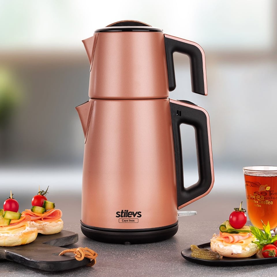 Stilevs SIH30622 Çays Inox Çelik Çay Makinesi Inox - Rose
