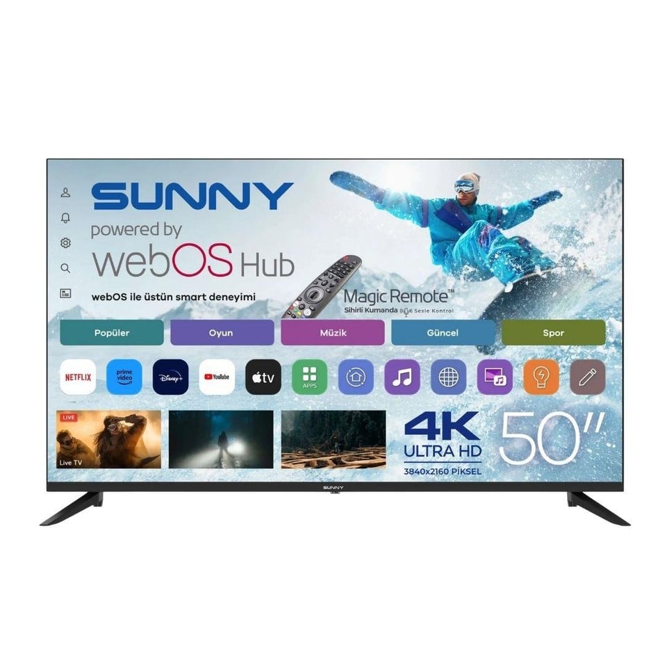 Bekleyen Urun Katalogu Sunny SUNNY SN50UPRL-W02M SMART WEBOS 4K TELEVİZYON