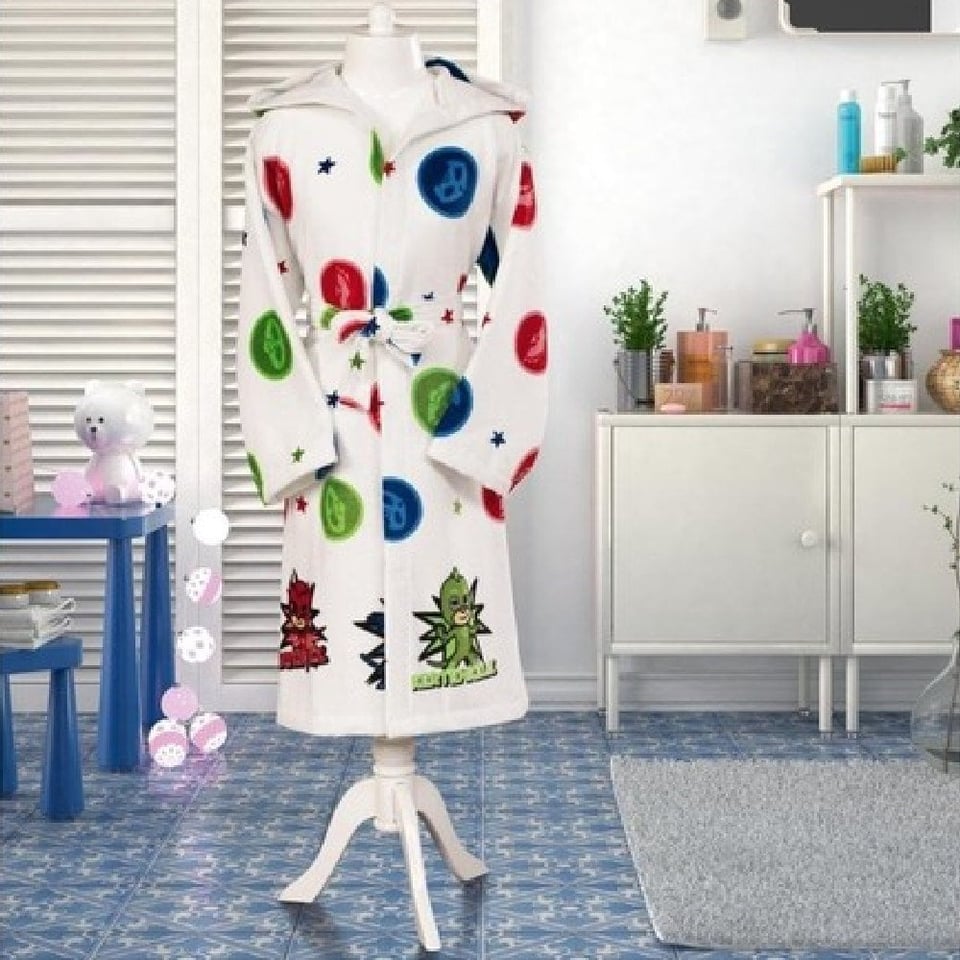 TAÇ 2788 PJ MASKS BEYAZ 6-8 YAŞ BORNOZ