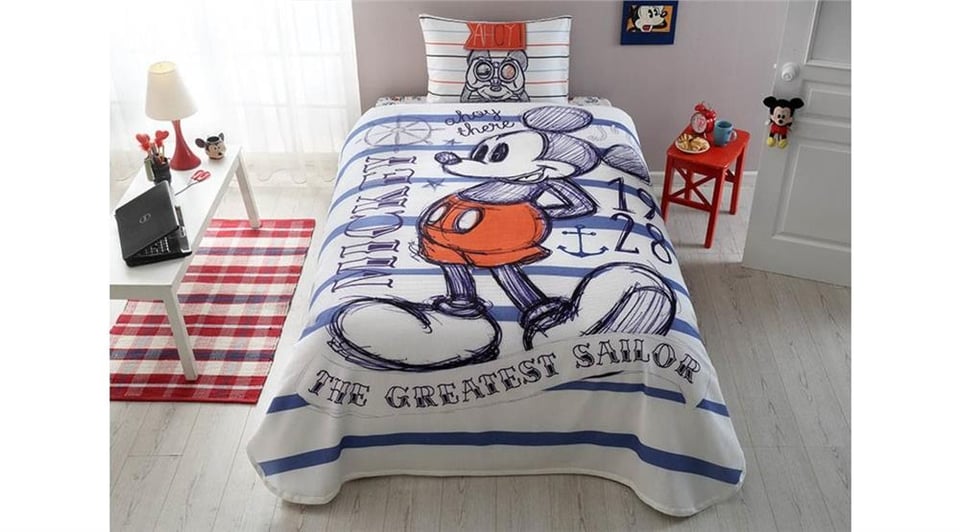 Taç 5420 Mickey Saılor Tek Kişilik Pike Takımı