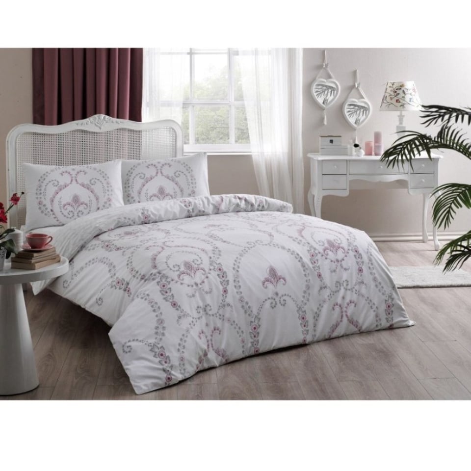 Taç Astra Ranforce Çift Kişilik Nevresim Takımı Pembe