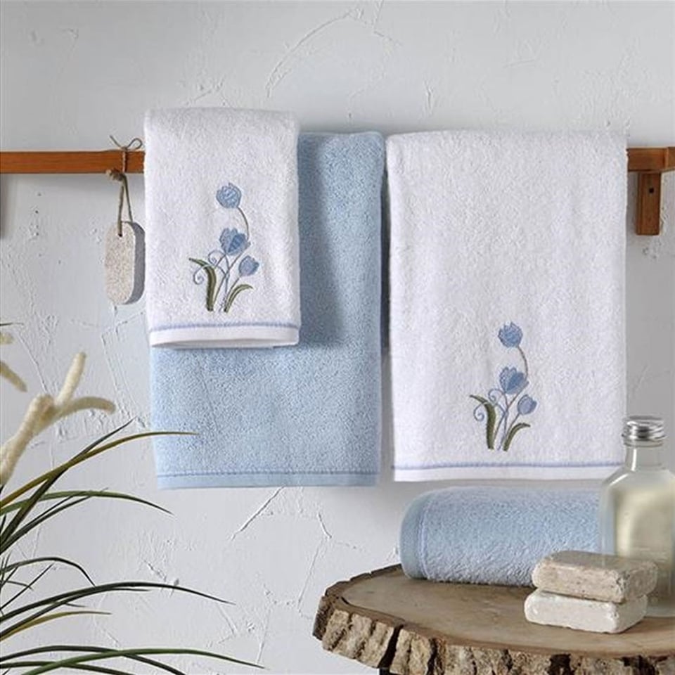 TAC BAMBU HAMAM SETI CARMEN BEYAZ&MAVI 1157 / 1500186620001