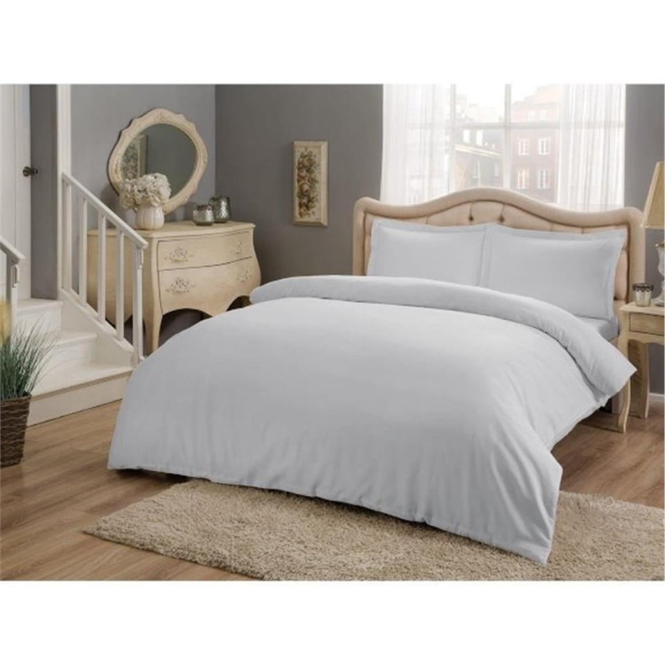 Taç Basic Çift Kişilik Nevresim Takımı Gri