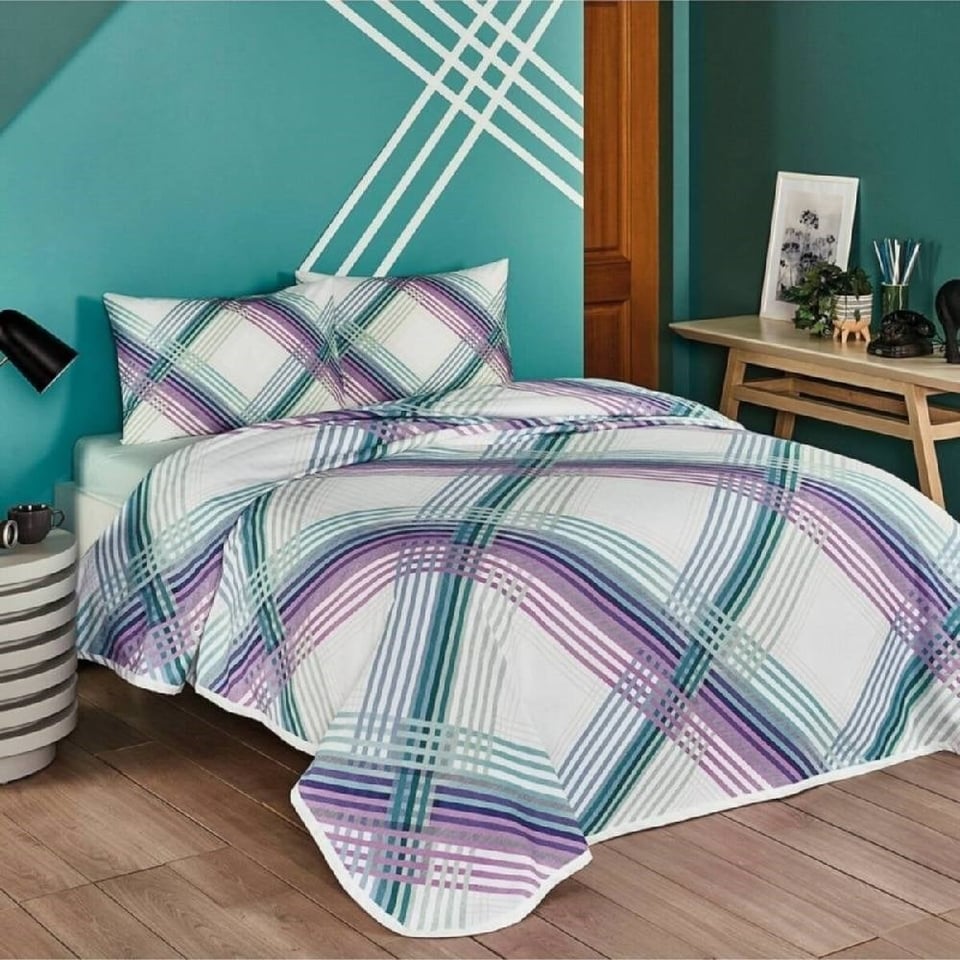 TAÇ TEK KİŞİLİK MİNT TEK KİŞİLİK PİKE TAKIMI