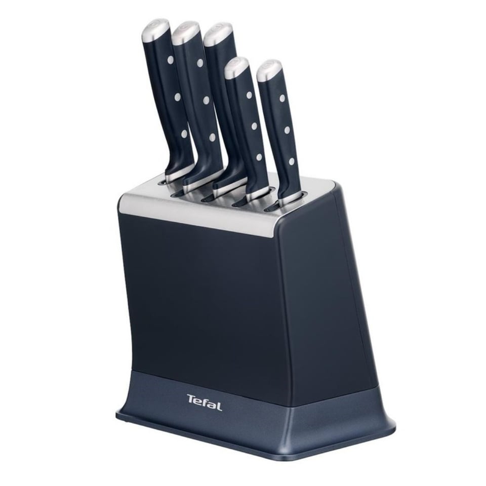 Bekleyen Urun Katalogu Tefal Tefal EverSharp 5'li Entegre Bileyicili Standlı Bıçak Seti - (2100139800)
