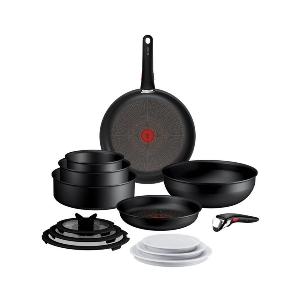 Tavalar Tefal Tefal Ingenio Excellence Fusion Core 9X Büyük Set 14 Parça Çıkarılabilir Saplı Tava Tencere Seti