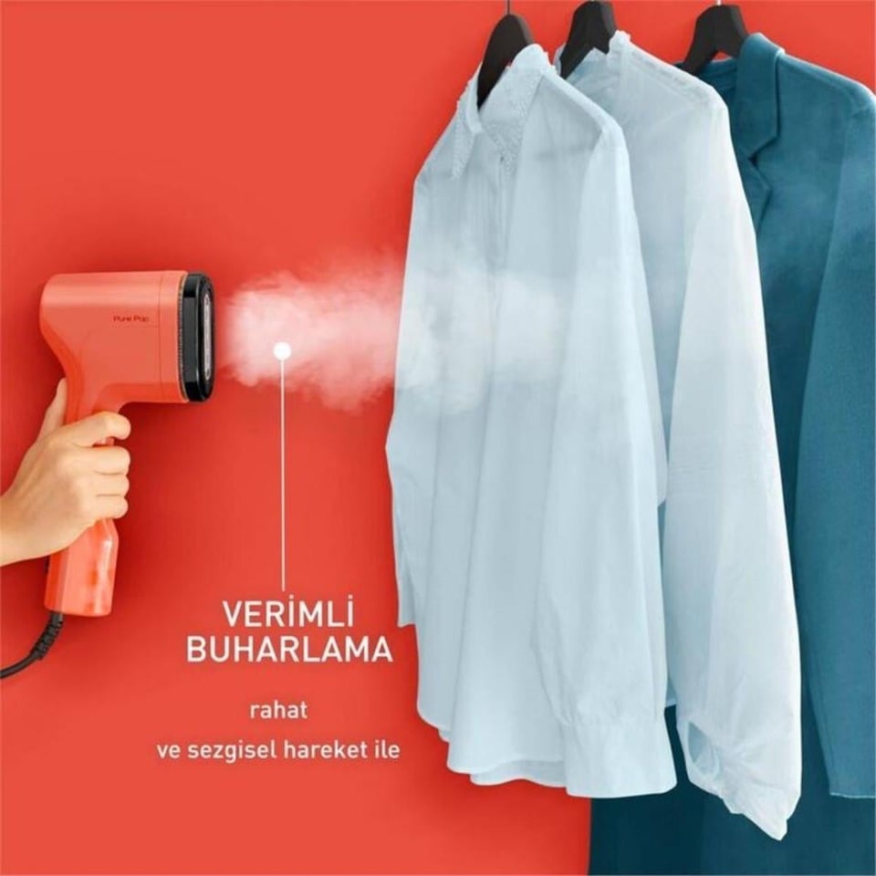 Bekleyen Urun Katalogu Tefal @Tefal Pure Pop Red DT2022 Buharlı Düzleştirici Ütü 1300 W (1830008851)
