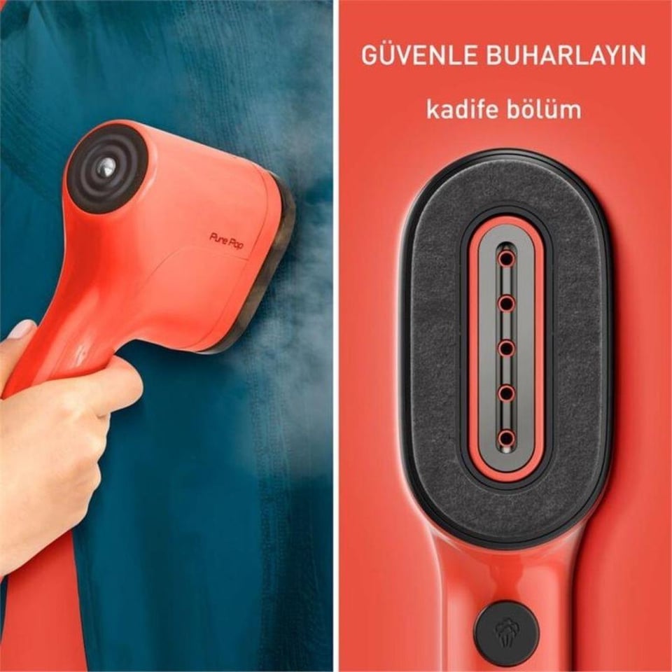 Bekleyen Urun Katalogu Tefal @Tefal Pure Pop Red DT2022 Buharlı Düzleştirici Ütü 1300 W (1830008851)