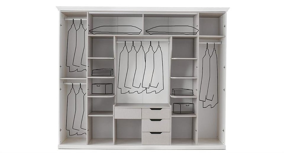 Viyana 6 Kapılı Bazalı Yatak Odası Takımı