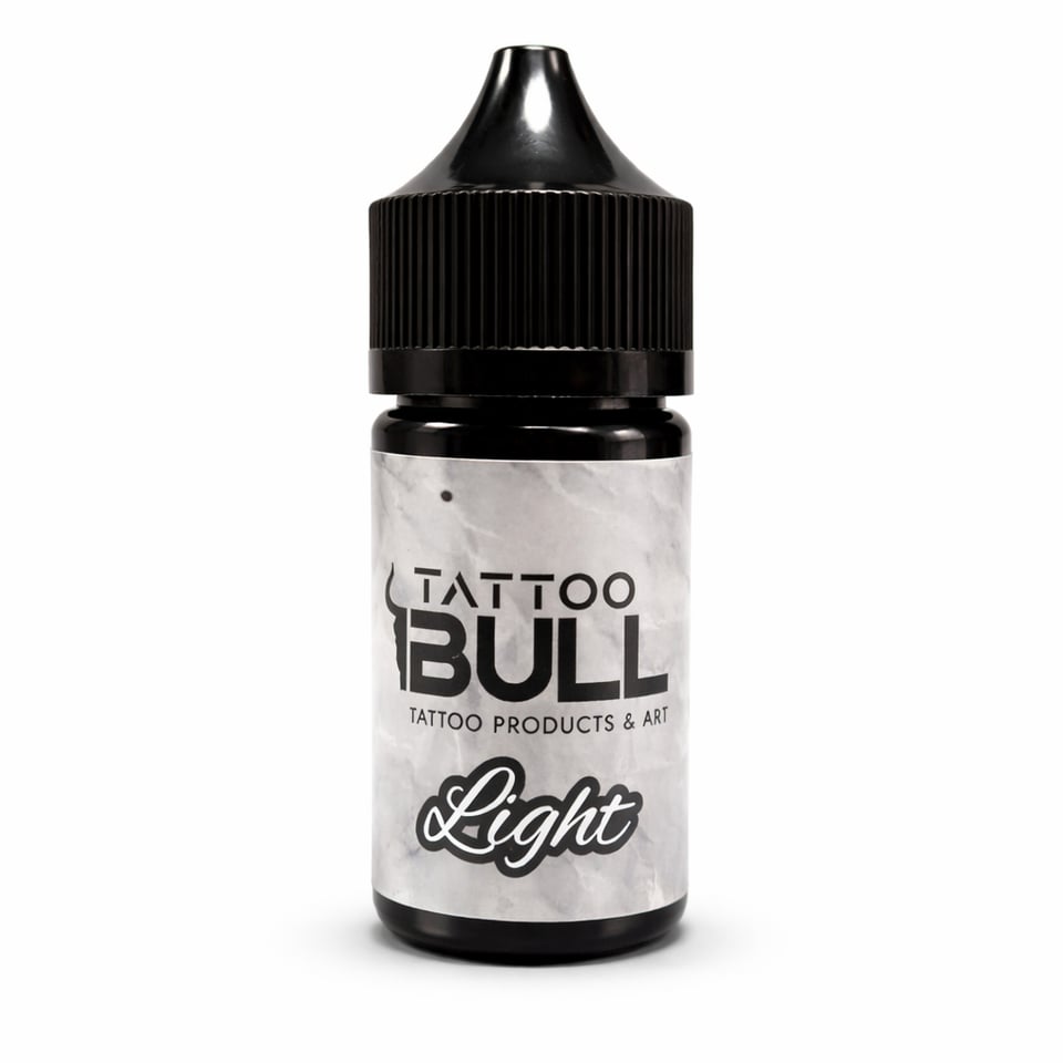 TattooBull Professional Tattoo Ink Light 1oz/30ml - Siyah Dövme Boyası