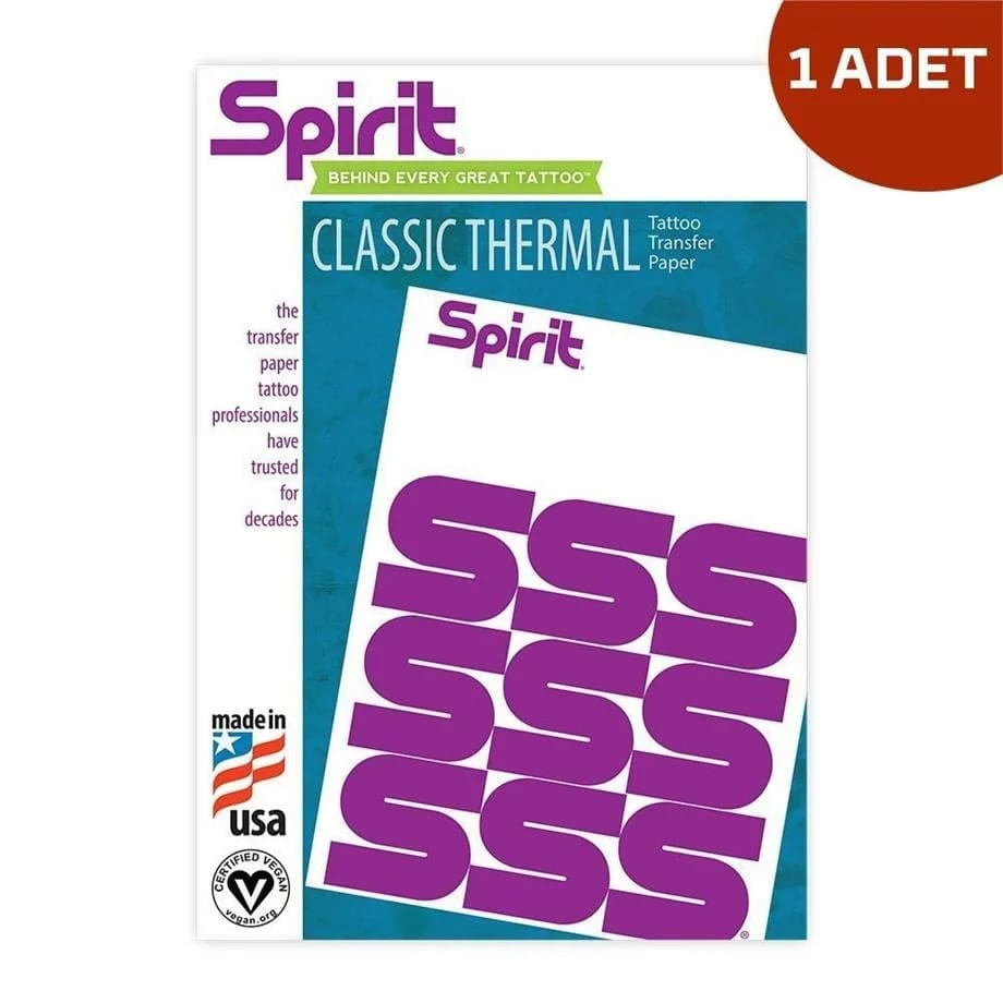 Spirit Classic Thermal Dövme Transfer Kağıdı 1 Adet 8.5x14