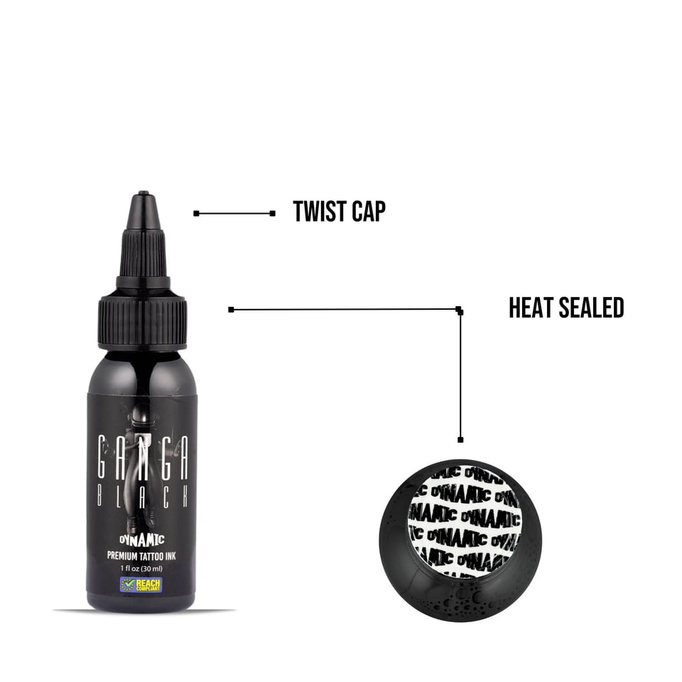 Dynamic Ganga Black Siyah Dövme Boyası 1oz (240 ml)