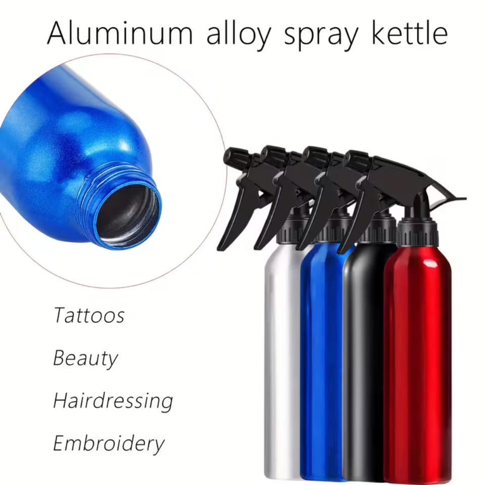 Sprey Temizleme Şişesi 300ml Siyah - Tattoo Bottle