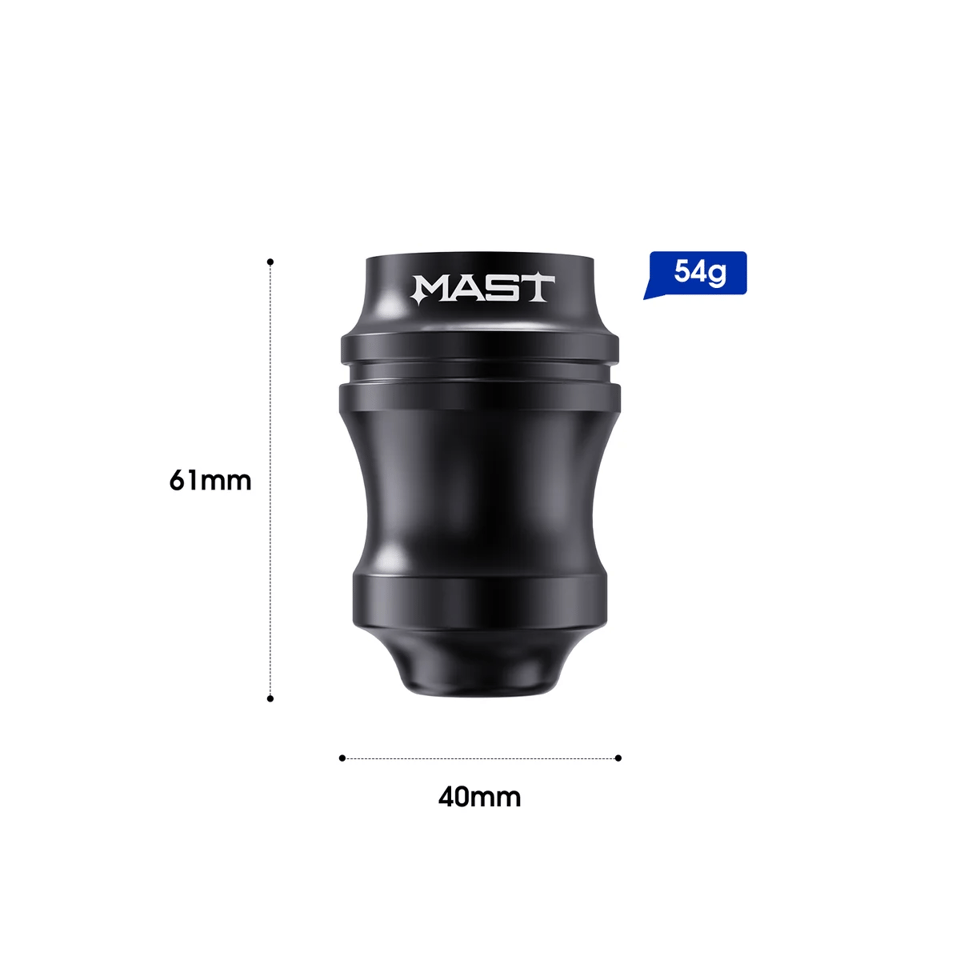 Mast Fold 2 Pro Ayarlanabilir Stroke 2.4-4.2mm Çift Bataryalı Kablosuz Dövme Makinesi - Siyah