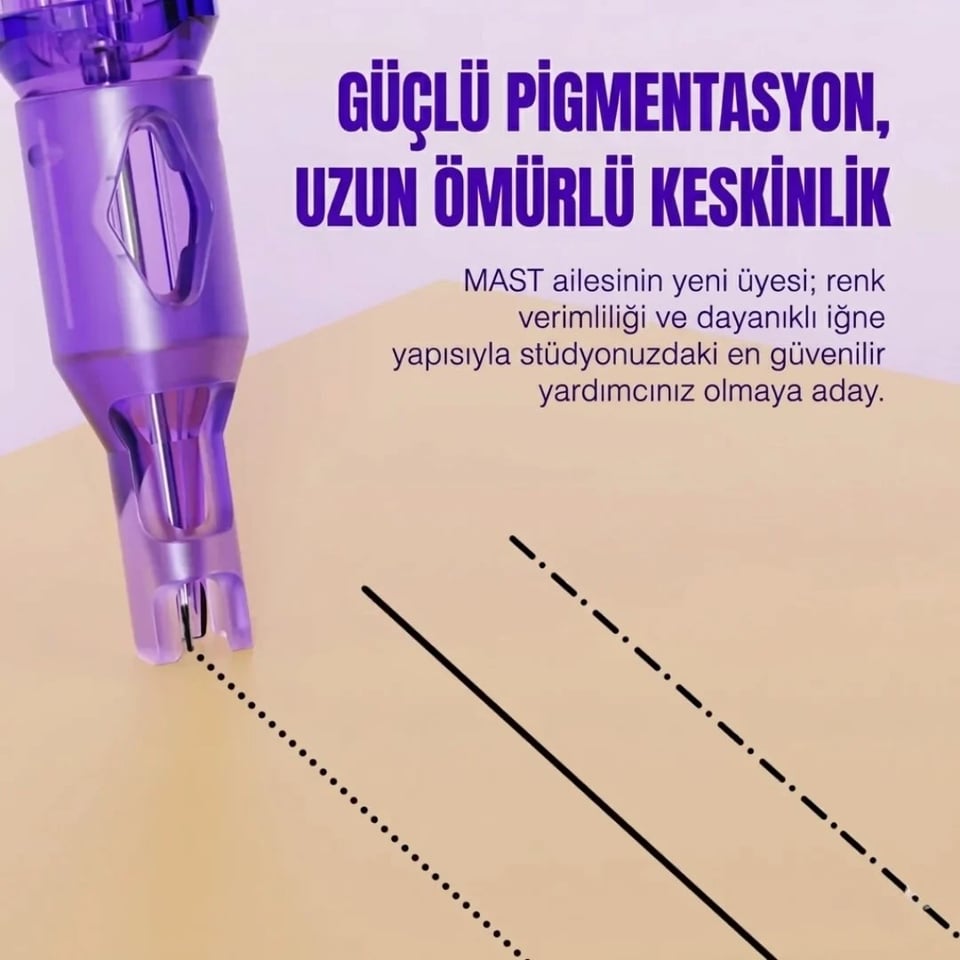 Mast SMP Pro 0801RL Kartuş Dövme ve Kalıcı Makyaj İğnesi 20 Adet