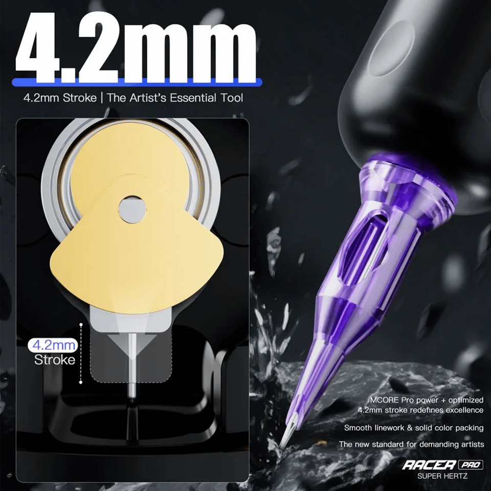 Mast Racer Pro - Kablosuz Dövme Makinesi - Siyah