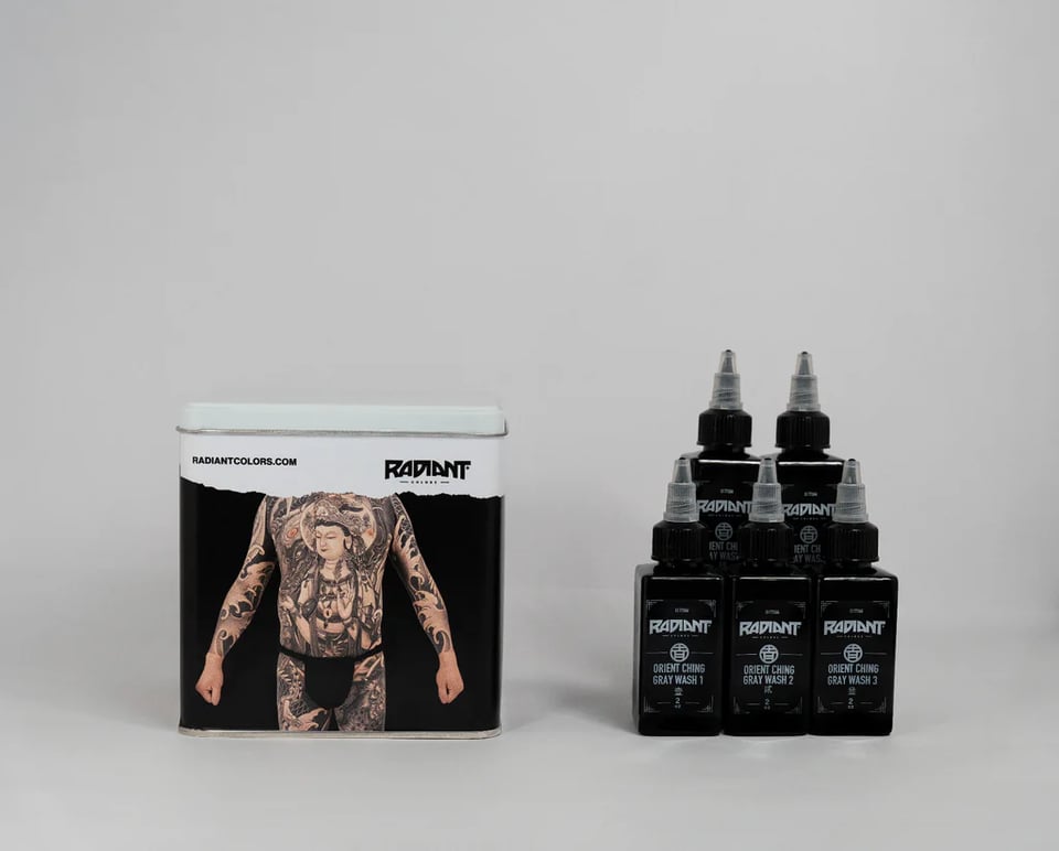 Orient Ching Graywash Set - Radiant Tattoo Dövme Boyası Seti - 2oz/60ml