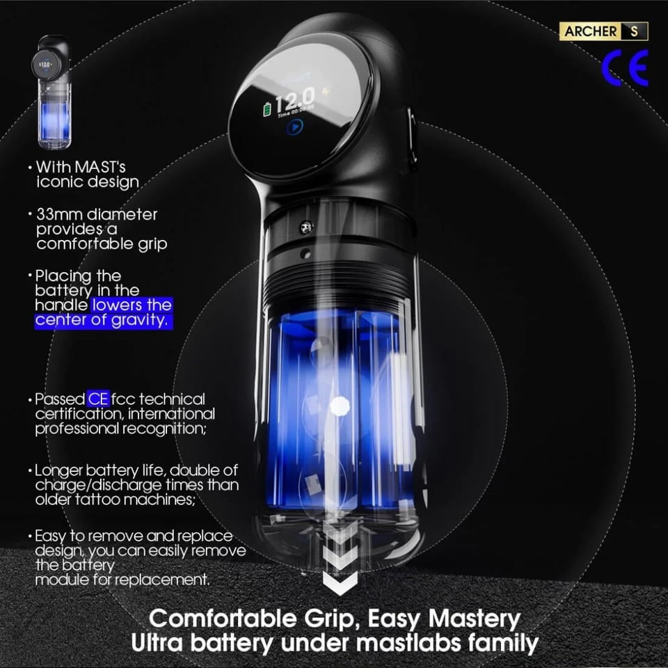 Mast Archer S Pink Kablosuz Dövme Makinesi