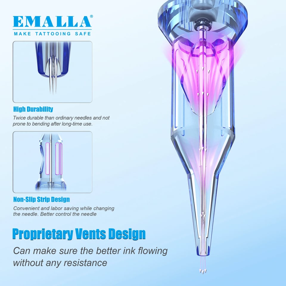Emalla Eliot 1003RL Kartuş Dövme İğnesi 20 Adet - EN1