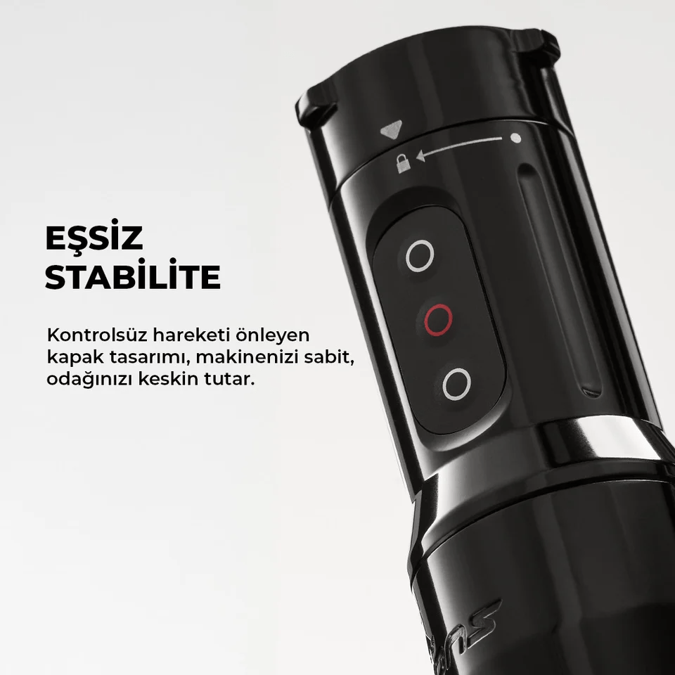 FK Irons One Adjust Gun Metal Ayarlanabilir Stroke 2.0-5.0mm Kablosuz Dövme Makinesi - Gümüş