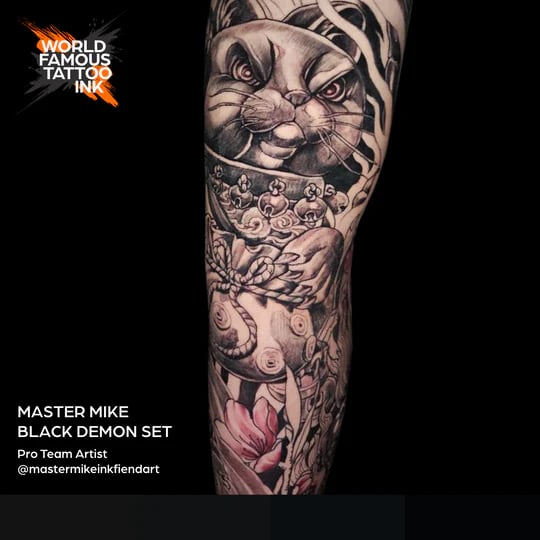 Master Mike Black Demon Set - World Famous Ink Dövme Boyası - 4oz/120ml