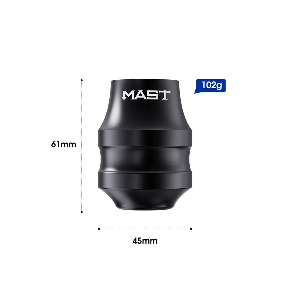 Mast Fold 2 Pro Ayarlanabilir Stroke 2.4-4.2mm Çift Bataryalı Kablosuz Dövme Makinesi - Siyah