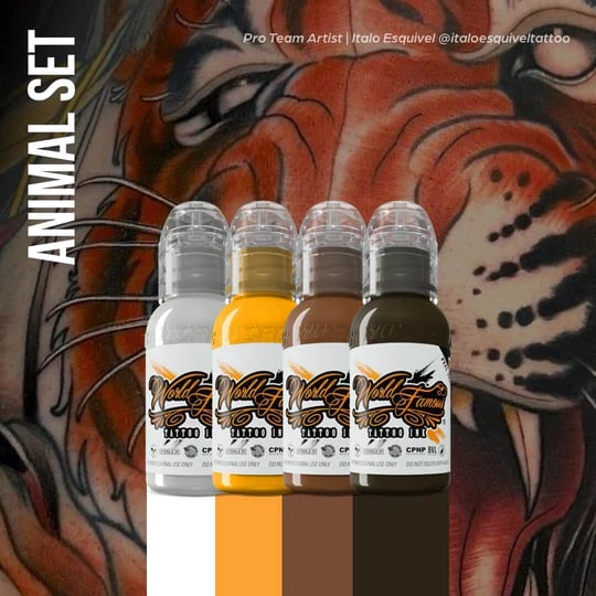 Animal Mini 4'lü Set - World Famous Ink Dövme Boyası - 1oz/30ml