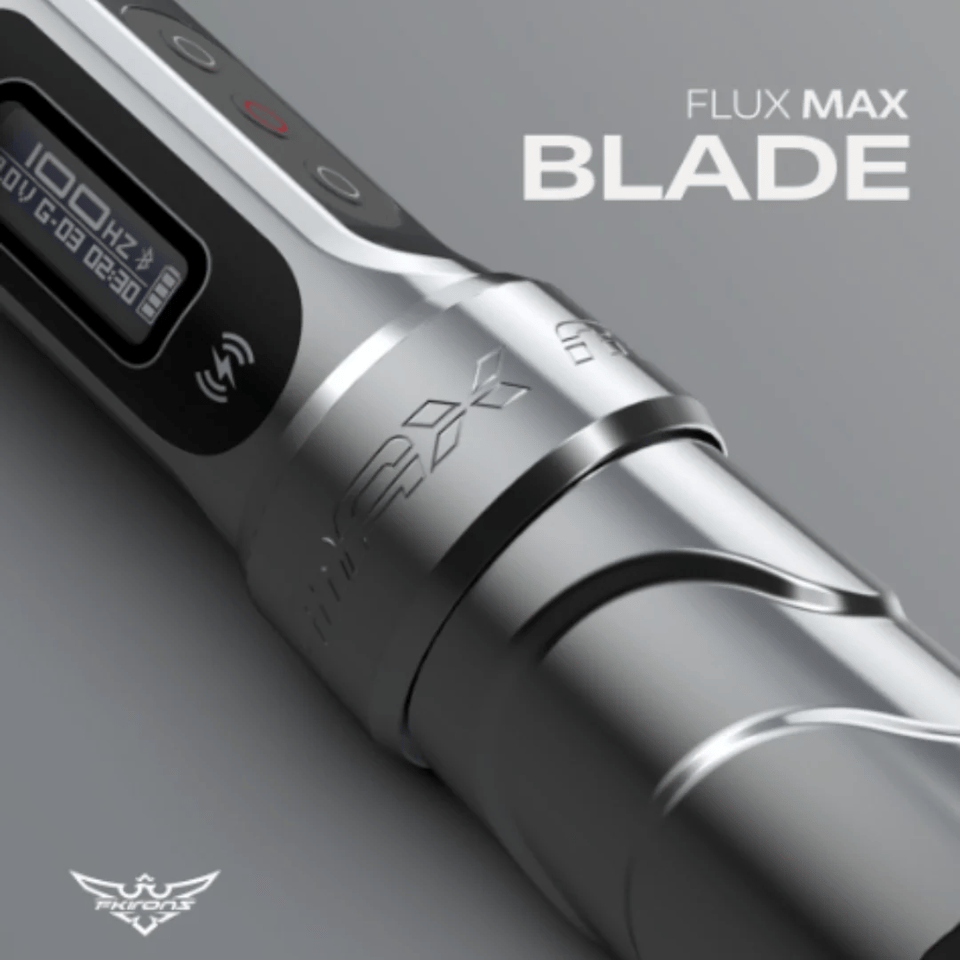 FK Irons Flux Max Blade 3.2mm Stroke Tek Bataryalı Kablosuz Dövme Makinesi - Gümüş