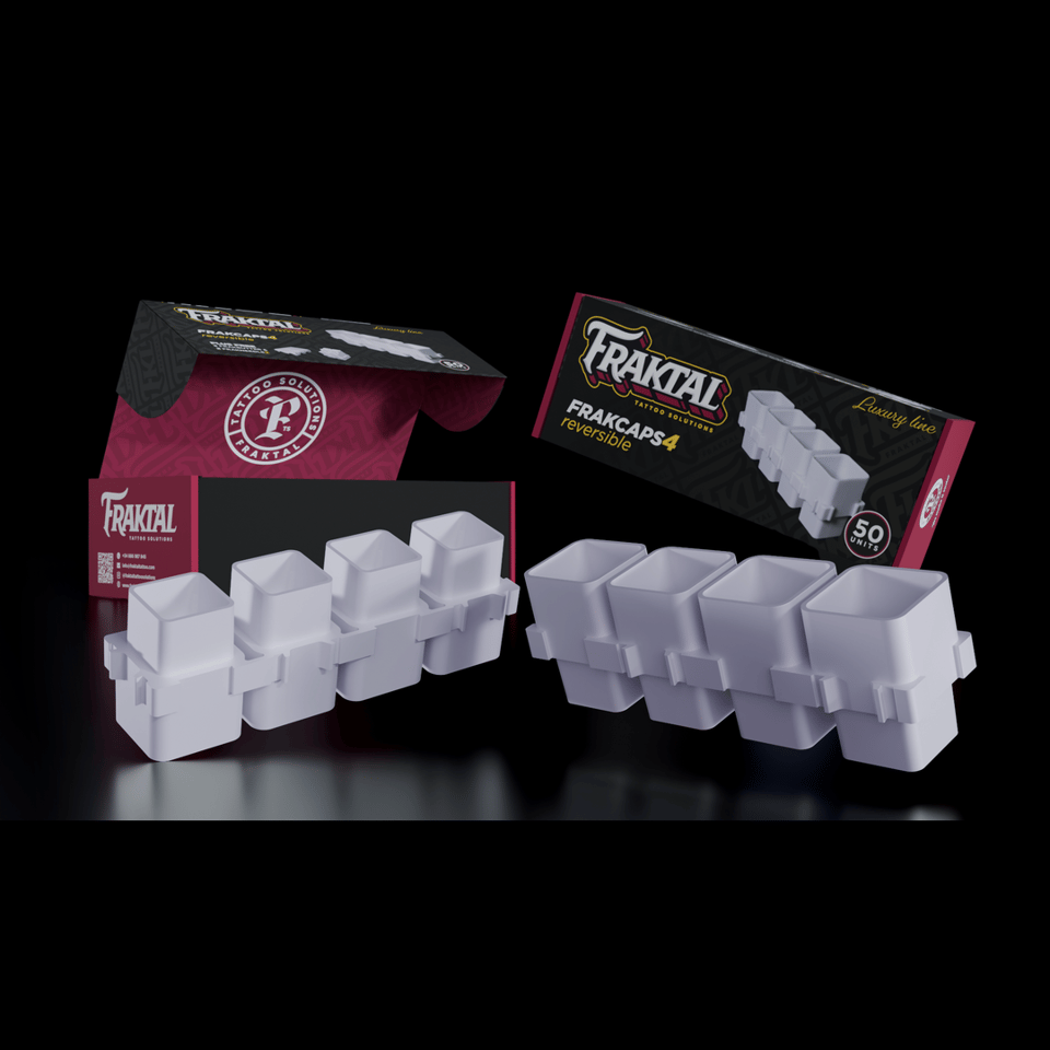Fraktal Modüler 50'li Dövme Boyası Kabı Plastik - Frakcaps 4