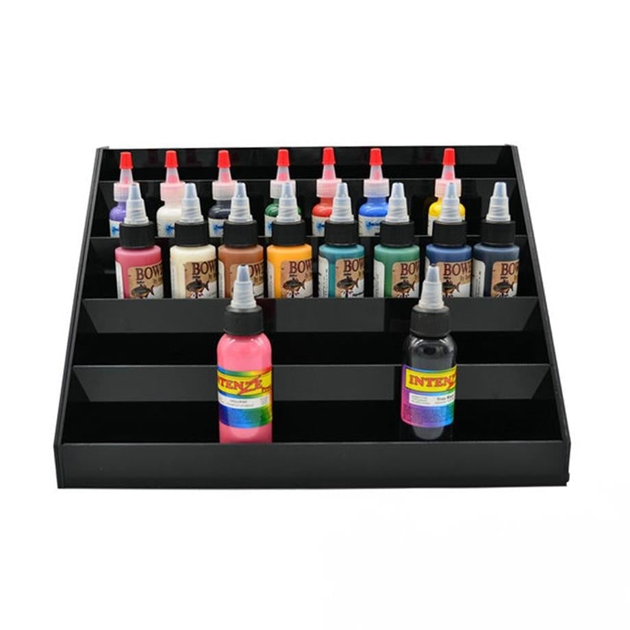 Akrilik Taşınabilir Boya Standı 5'li sıra Siyah