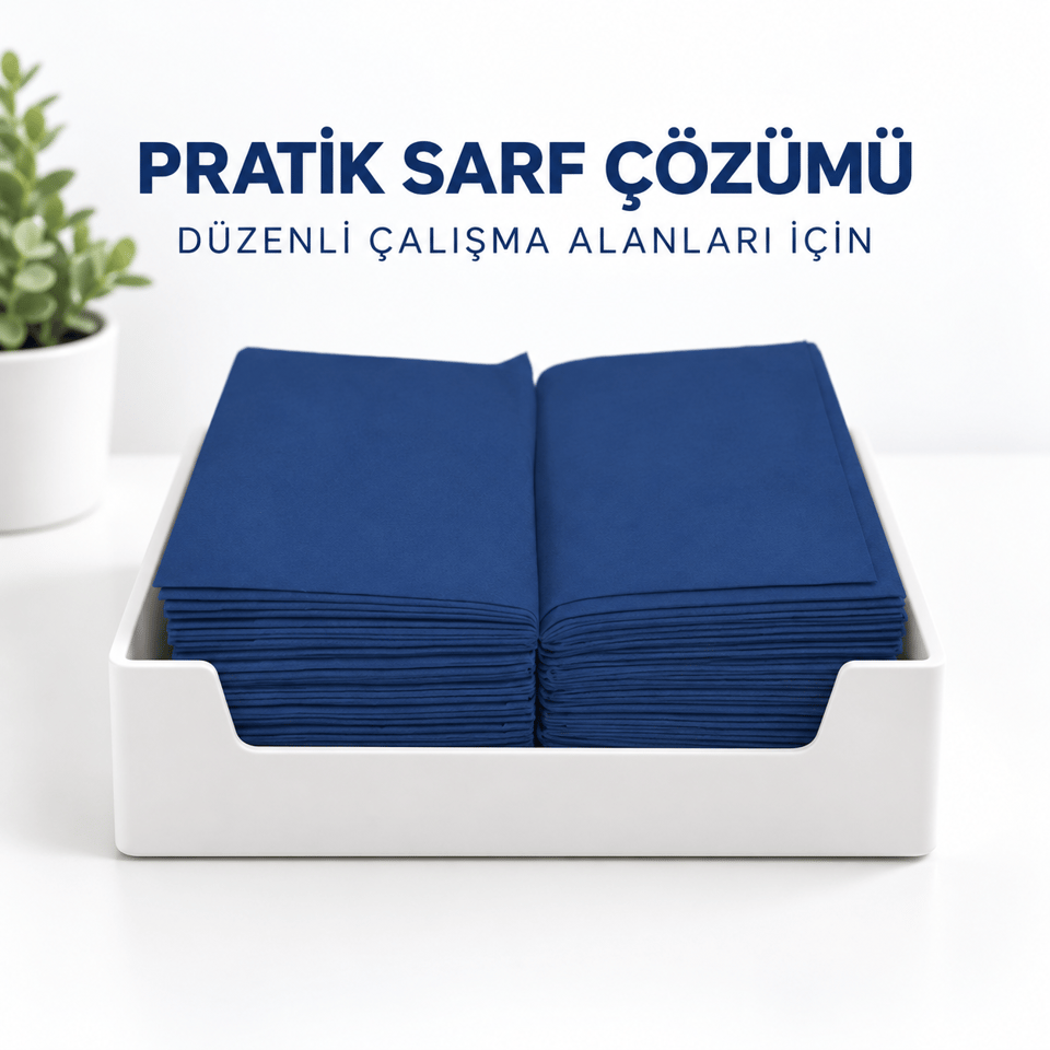 Antibakteriyel Katlanmış Peçete  50'li XL - Mavi