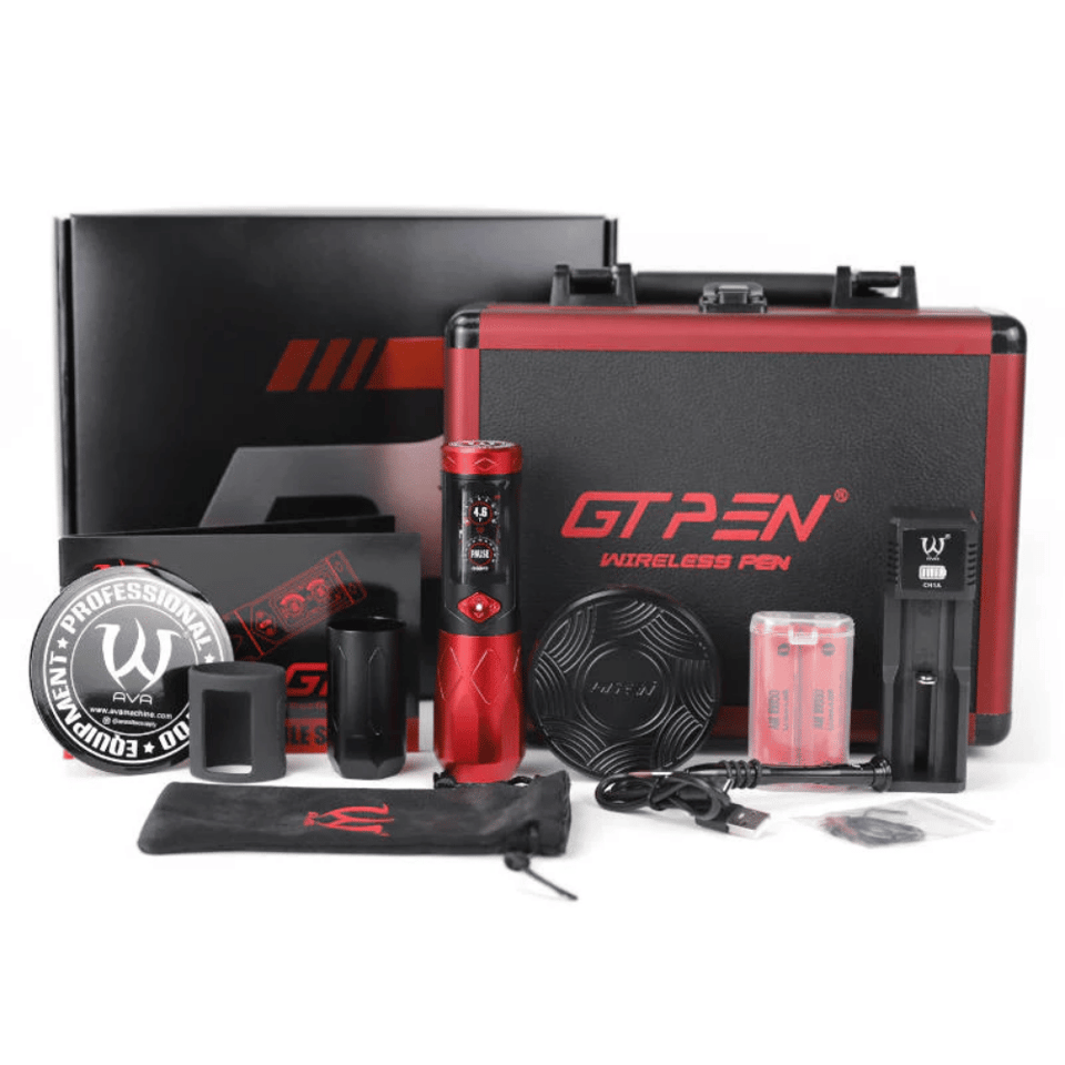 Ava GTR Adjustable Stroke Kablosuz Dövme Makinesi Red