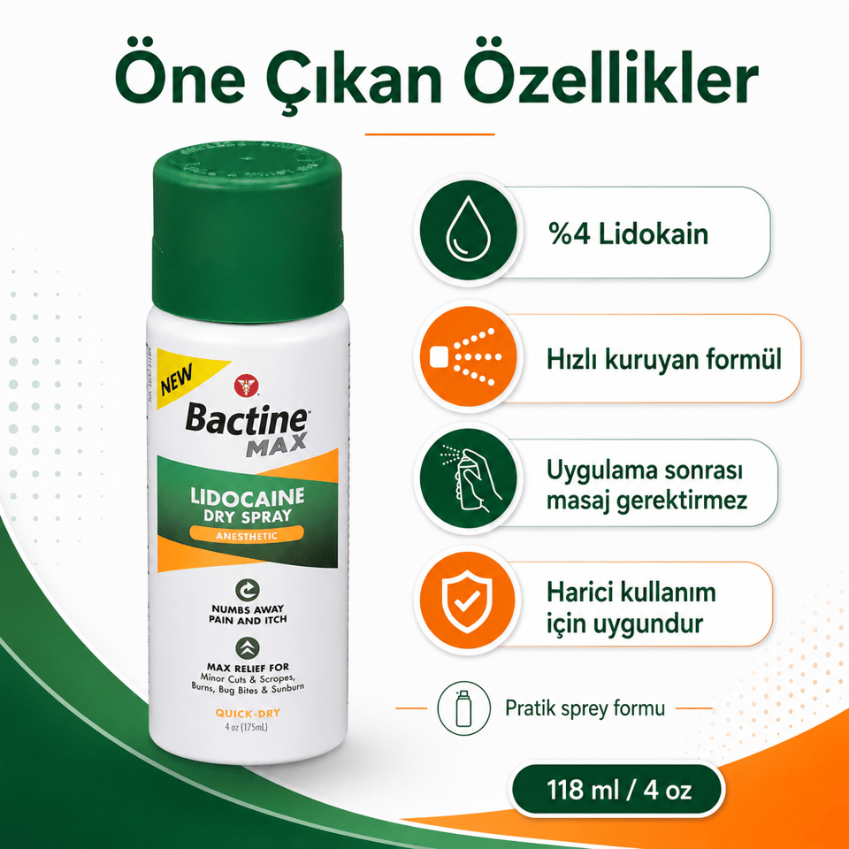 Bactine Max - Dry Spray - 4oz