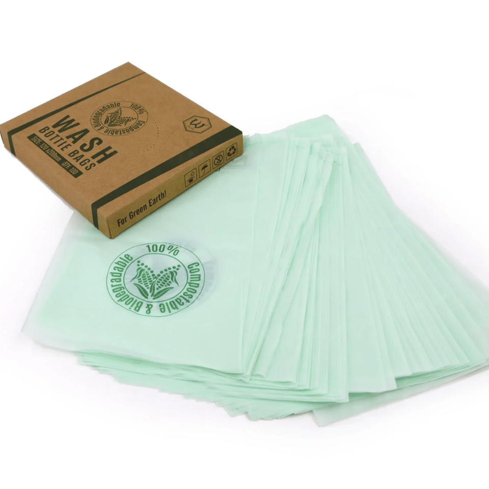 Biodegradable Tattoo Wash Bottle Bags 120x200 mm Piset Koruyucu Poşeti 100 Adet