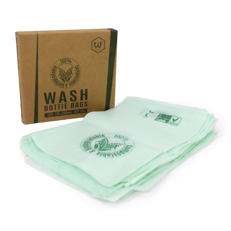 Biodegradable Tattoo Wash Bottle Bags 120x200 mm Piset Koruyucu Poşeti 100 Adet