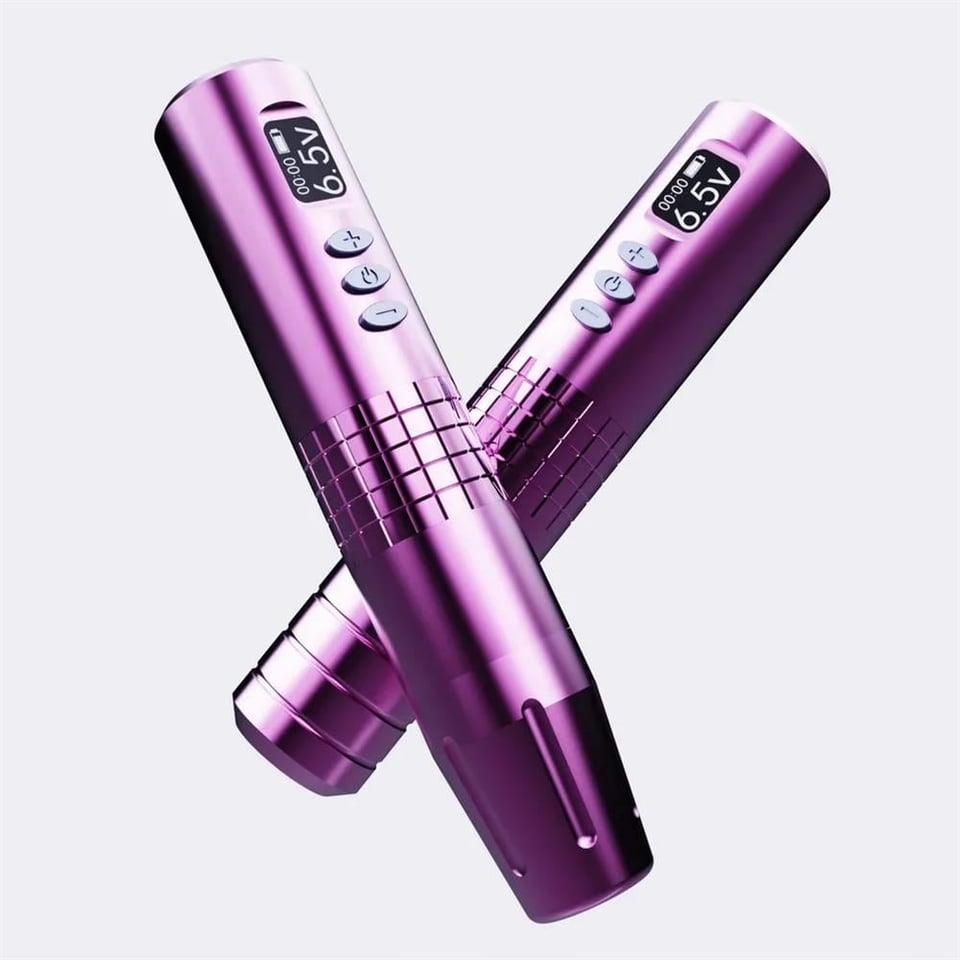 Bronc MICEYA Kablosuz Pen Dövme&PMU Makinesi 2 Gripli- Mor