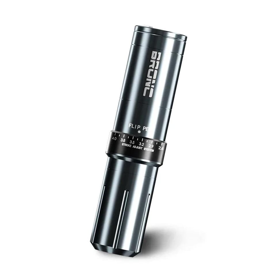 Bronc V12 Stroke Ayarlı (2.6-4.0) Kablosuz Pen Dövme Makinesi - Gri