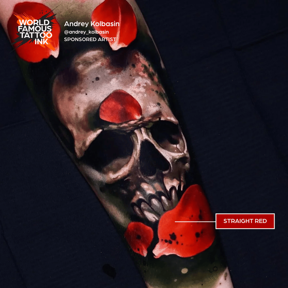 Straight Red - World Famous Ink Dövme Boyası - 4oz/120ml