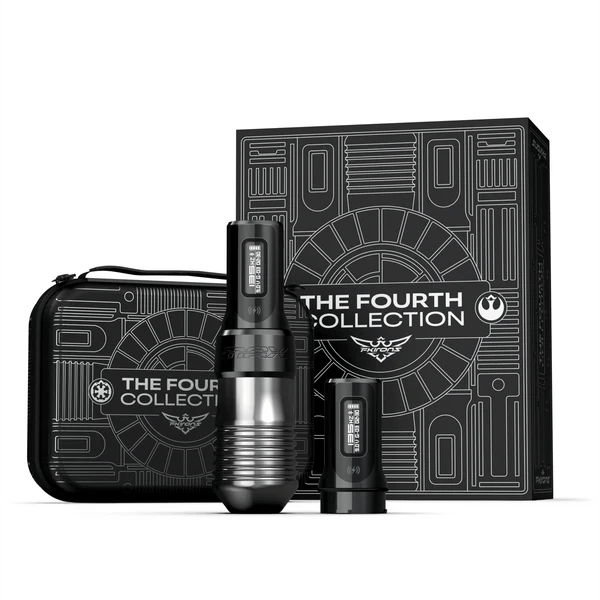 FK Irons Flux Max The Fourth Collection: Light Edition 4.0mm Stroke Çift Bataryalı Kablosuz Dövme Makinesi - Gümüş Siyah