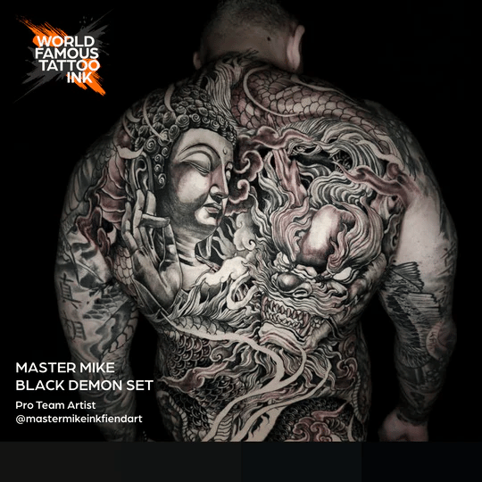 Master Mike Black Demon Set - World Famous Ink Dövme Boyası - 4oz/120ml