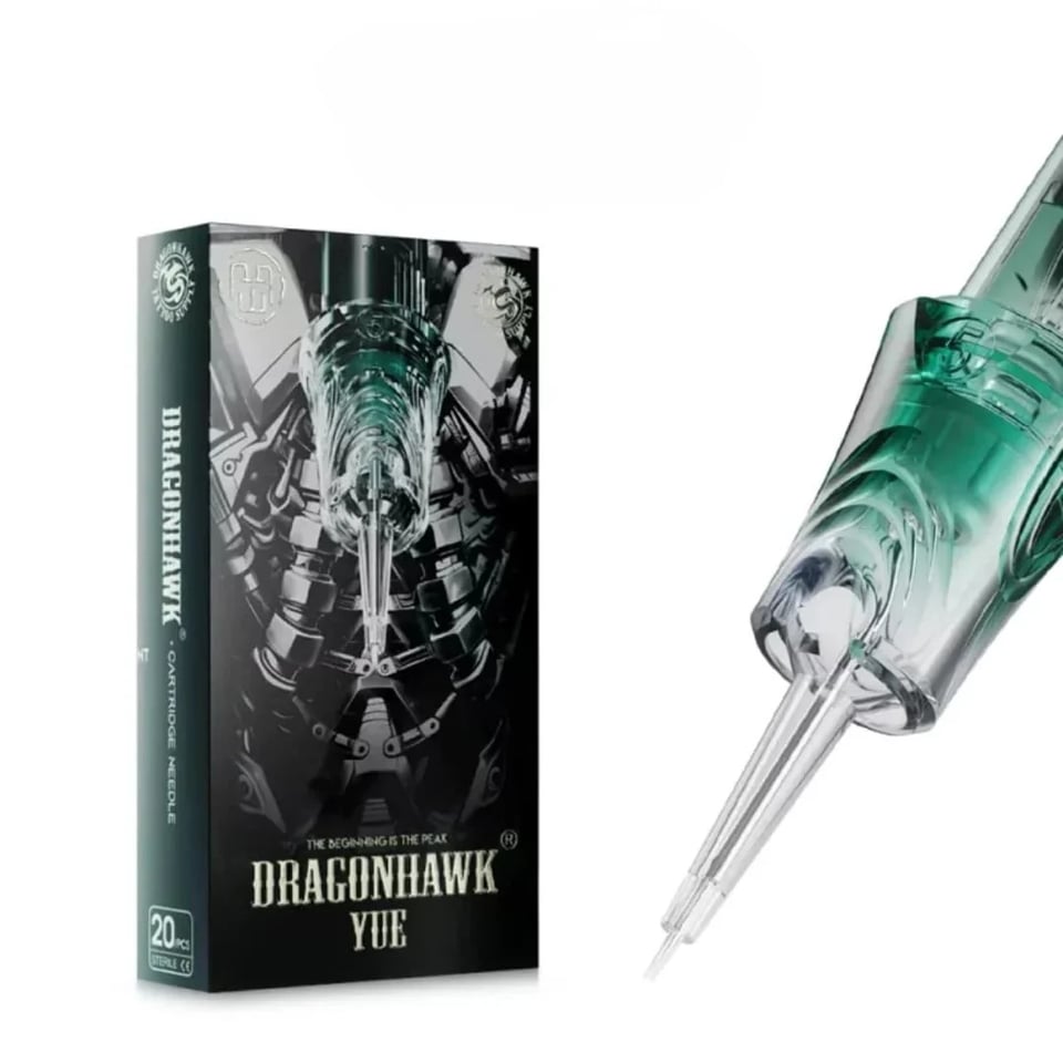 Dragonhawk Yue 1211 RM-1 11 RM 0.35 mm Round Magnum Long Taper Kartuş Dövme İğnesi 20 Adet