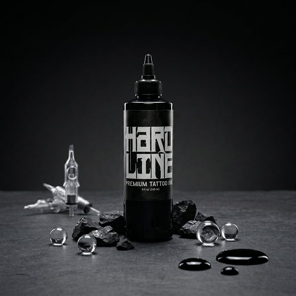 Dynamic Color Black HardLine Siyah Dövme Boyası 8oz - 240ml