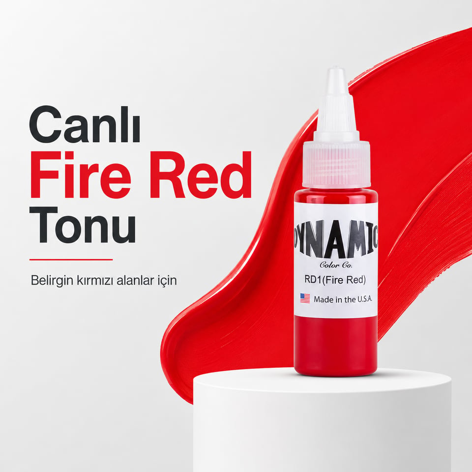 Dynamic Fire Red Kırmızı Dövme Boyası 1oz - 30ml