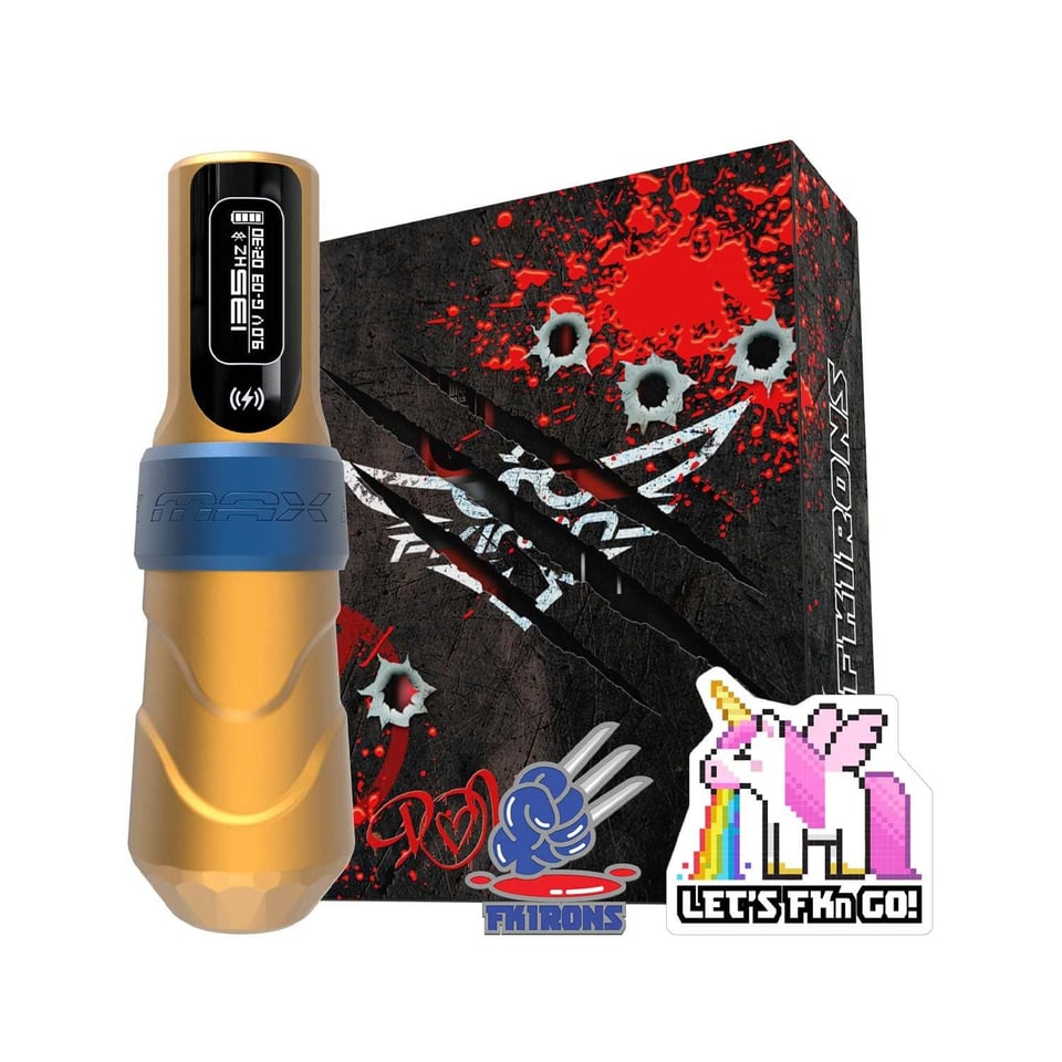 FK Irons Flux Max | 4.0 mm Stroke | Logan | Çift Bataryalı - Kablosuz Dövme Makinesi