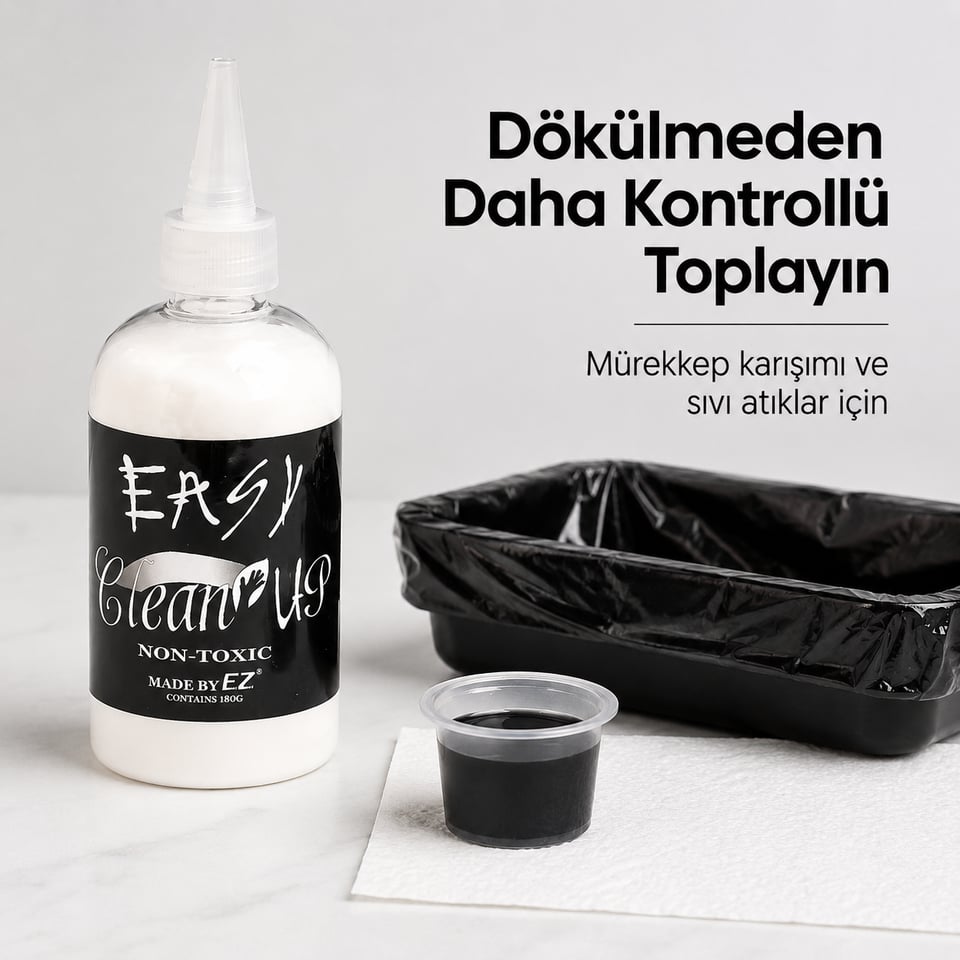 EZ Easy Clean Up White 180g Dövme Mürekkep Katılaştırıcı